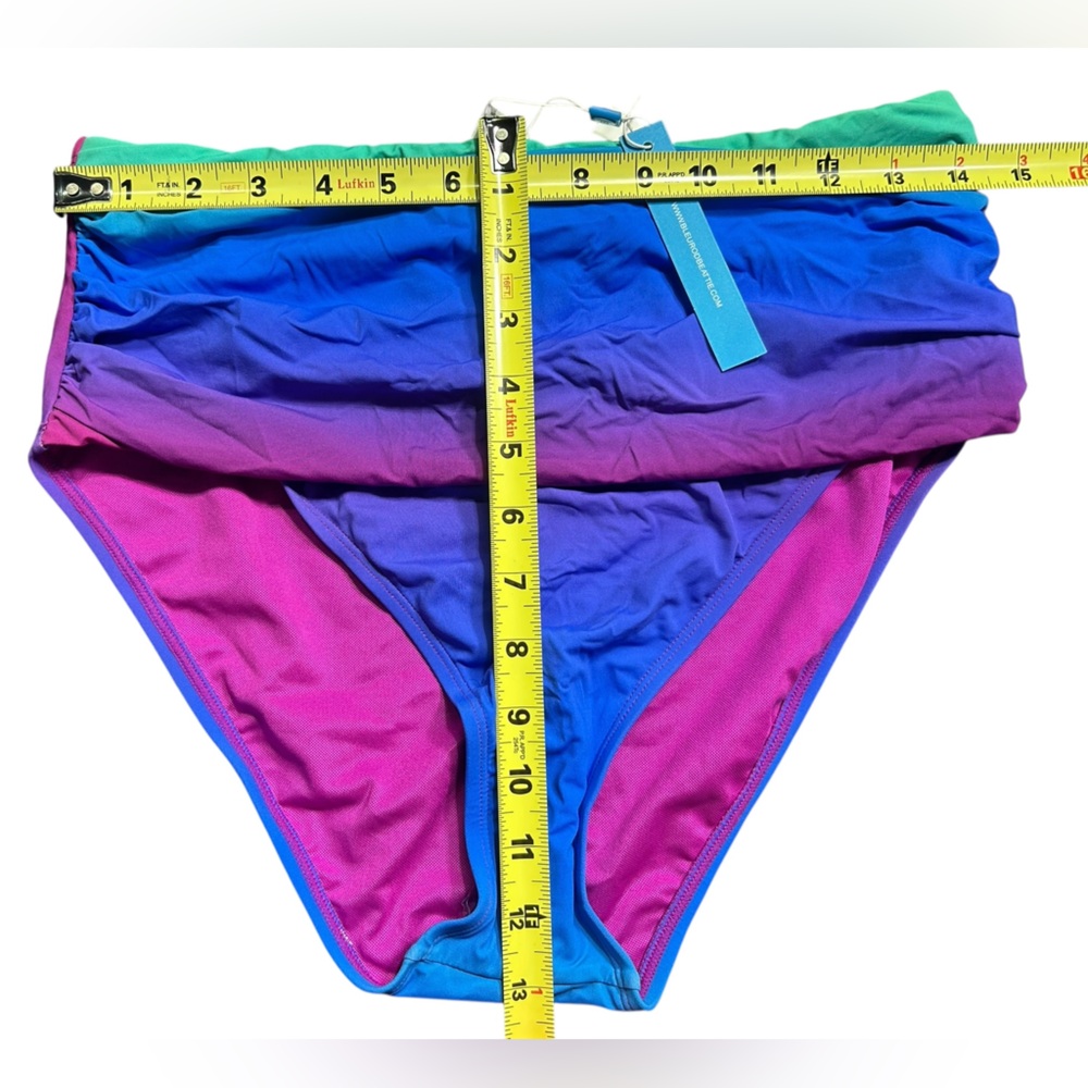 BLEU ROD BEATTIE Heat Of The Moment Sarong swim Bottoms size 10 NWT - Picture 3 of 4